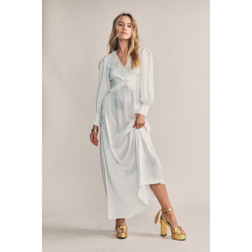 NEW LoveShackFancy Gwyneth Silk Dress